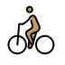 man biking, medium skin tone